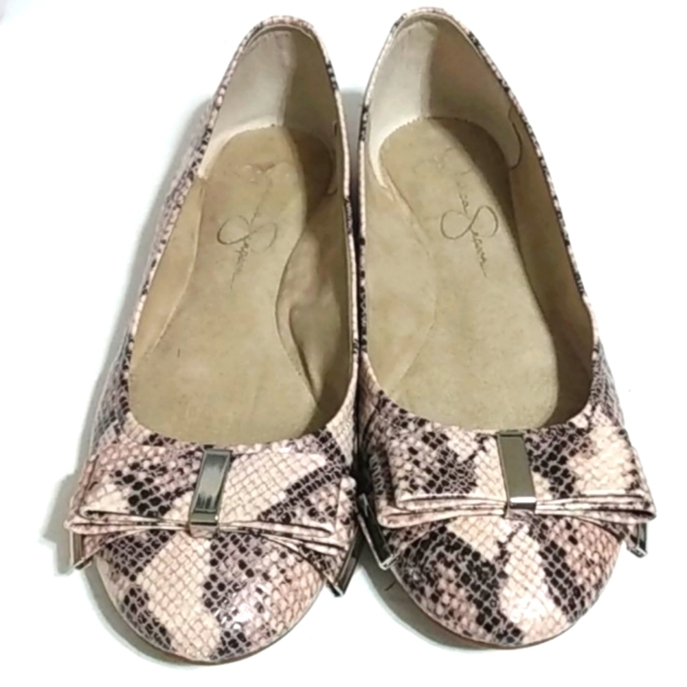 JESSICA SIMPSON ANIMAL PRINT BALLERINA FLATS SiZE 7